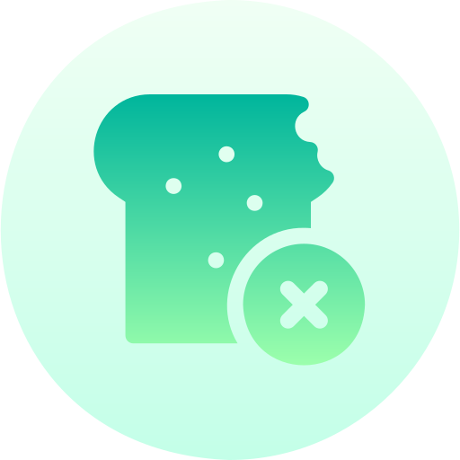 Food waste Basic Gradient Circular icon