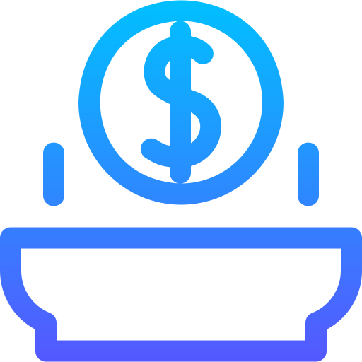 Fundraising Basic Gradient Lineal Color Icon