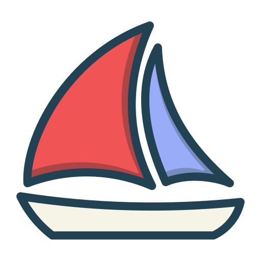 Sailboat Generic Outline Color icon