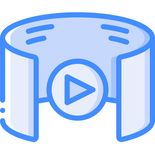 vidéo 360 Icône gratuit