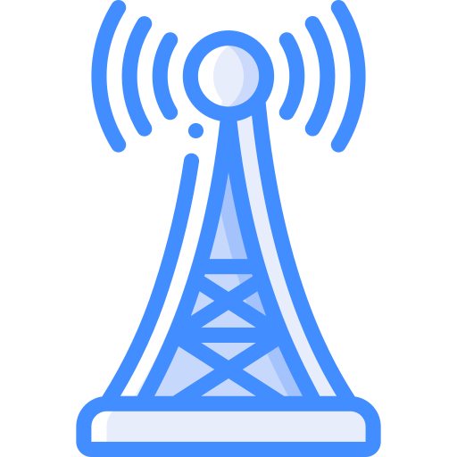 Radio tower Basic Miscellany Blue icon