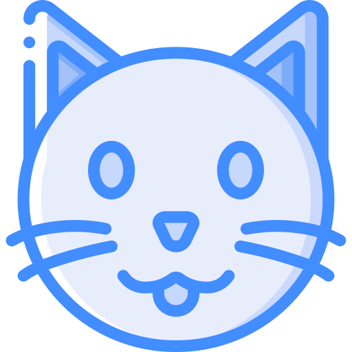 Blue cat icon - Free blue animal icons