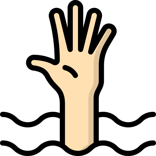 Drowning - Free hands and gestures icons