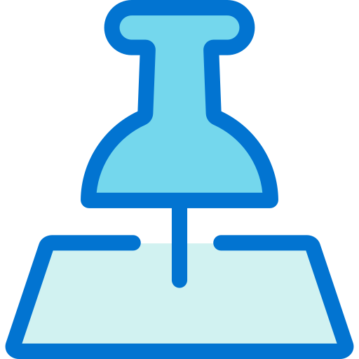 Push pin Generic Blue icon