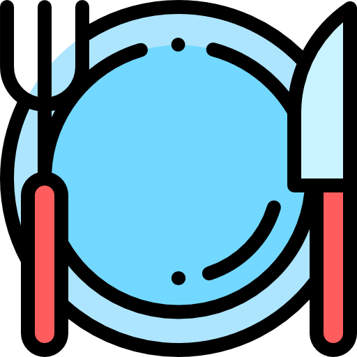 Dish Detailed Rounded Lineal color icon