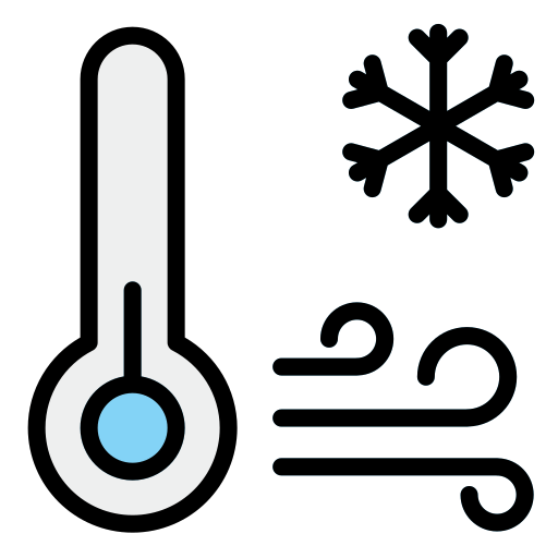 Thermometer cold and hot icon. Freeze temperature vector weather