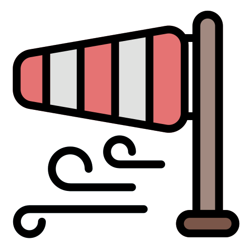 toma de viento icono gratis