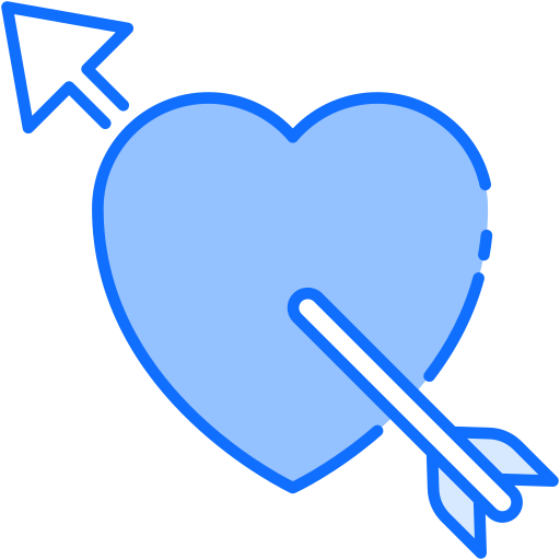 flecha de cupido icono gratis