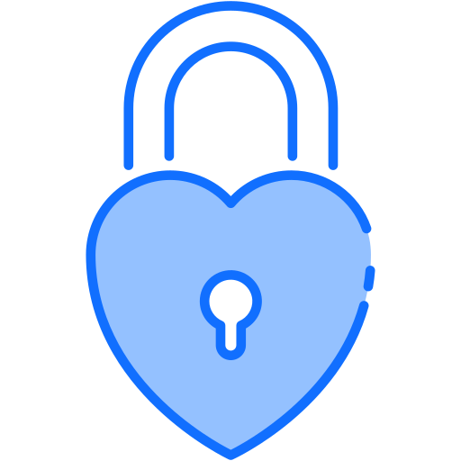 Heart lock Generic Blue icon