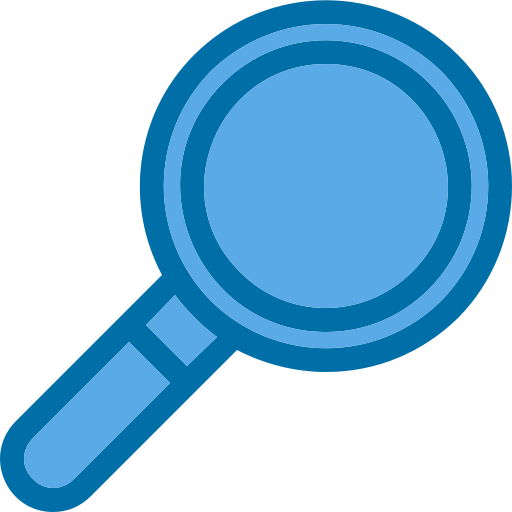 Magnifying glass Generic Blue icon