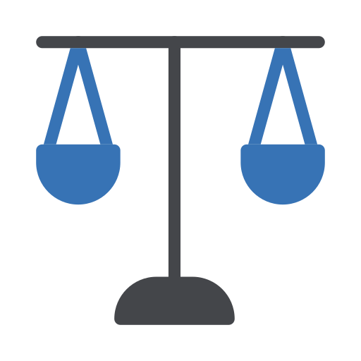 Balance scale Generic Blue icon