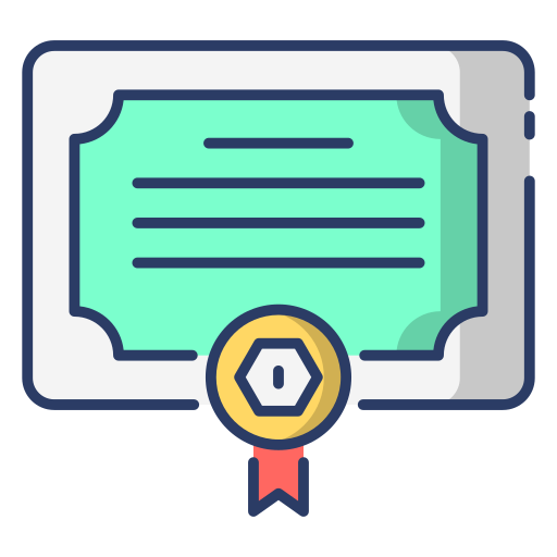 Certificate Generic Outline Color icon