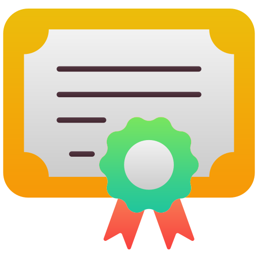 Certificate Generic Flat Gradient icon