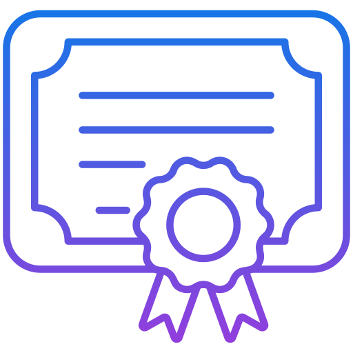 Certificate Generic Gradient icon