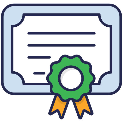 Certificate Generic Outline Color icon