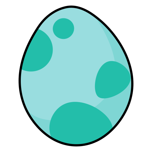 Dinosaur egg Generic Thin Outline Color icon