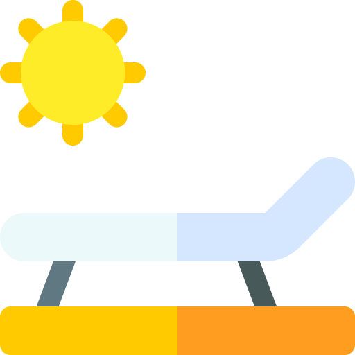 Sunbathing Basic Rounded Flat Icon