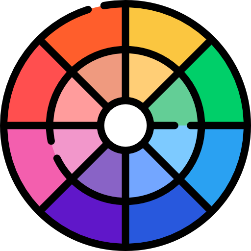 rueda de color icono gratis