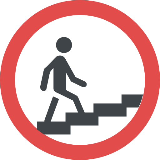 no stairs sign