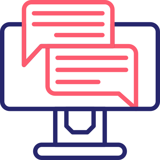 charla en línea icono gratis