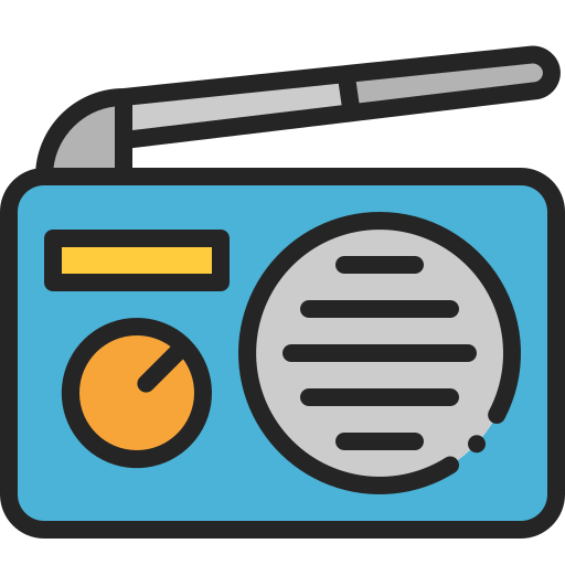 Radio Generic Outline Color icon