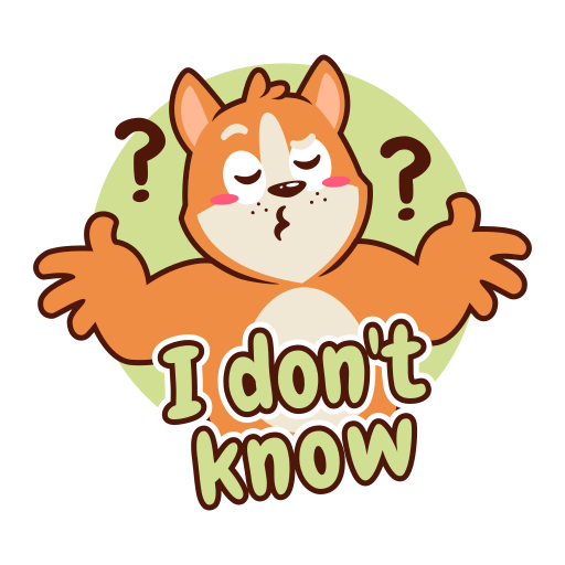 ich weiß nicht kostenlos Sticker