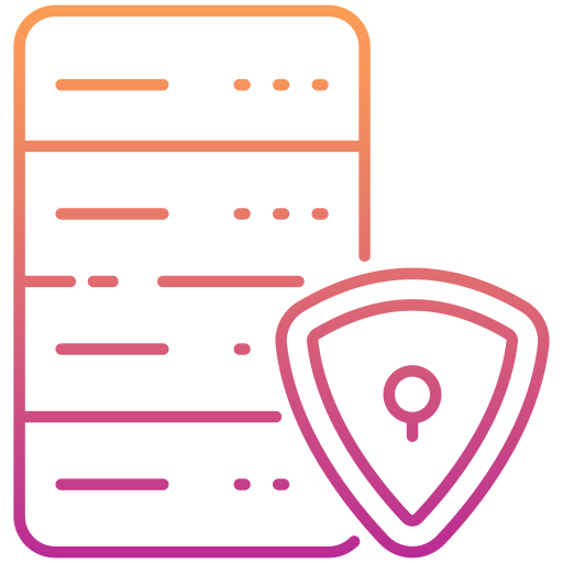 seguridad de datos icono gratis