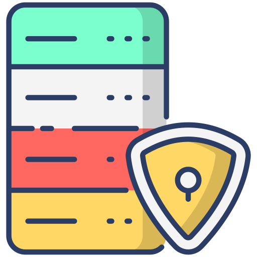 seguridad de datos icono gratis