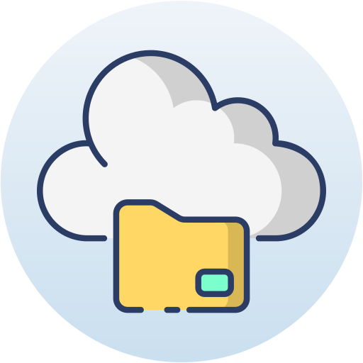 carpeta de la nube icono gratis