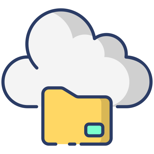 carpeta de la nube icono gratis