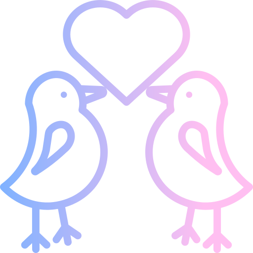 pájaros del amor icono gratis