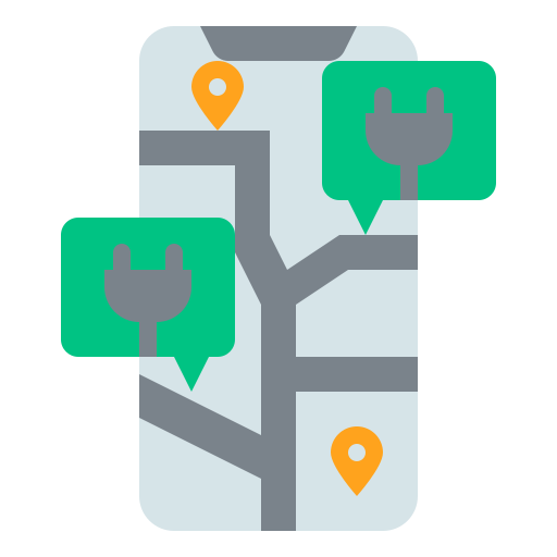 Charging location free icon