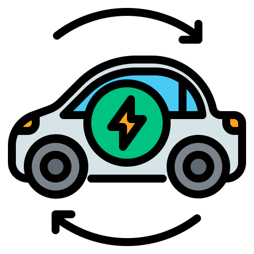 coche eléctrico icono gratis