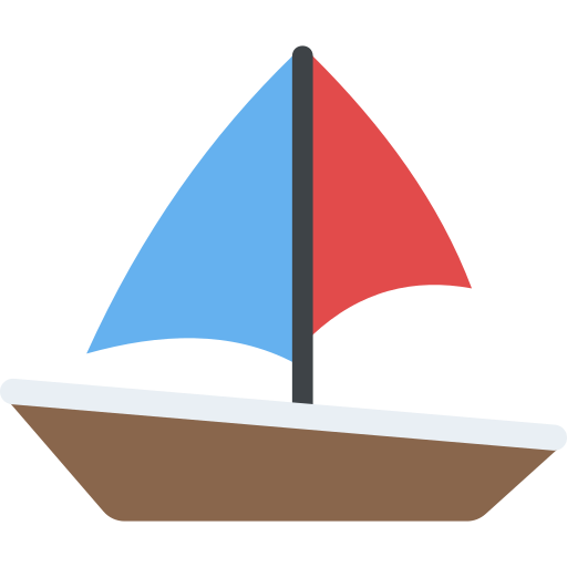 Sailboat Flat Color Flat icon