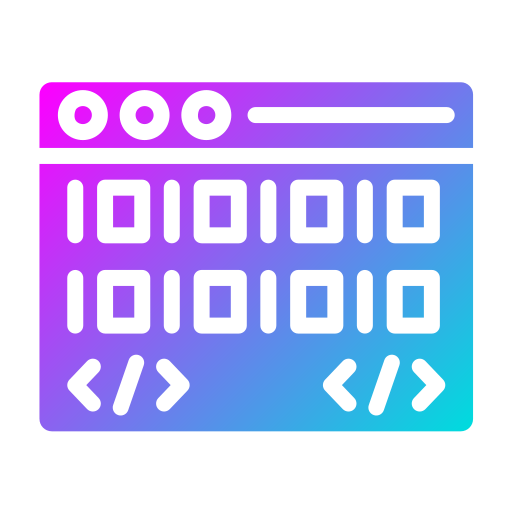 código binario icono gratis