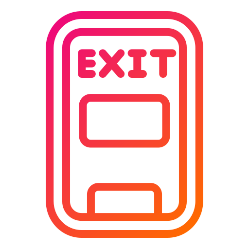 salida de emergencia icono gratis