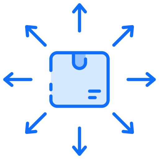 distribución icono gratis