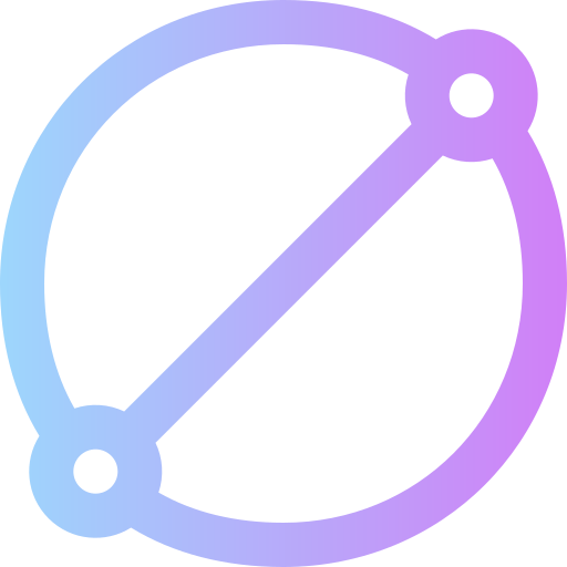 Diameter free icon Diameter free icon