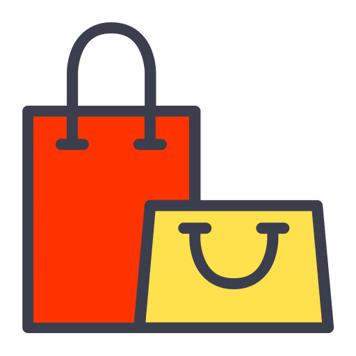 Shopping bag Generic Outline Color icon