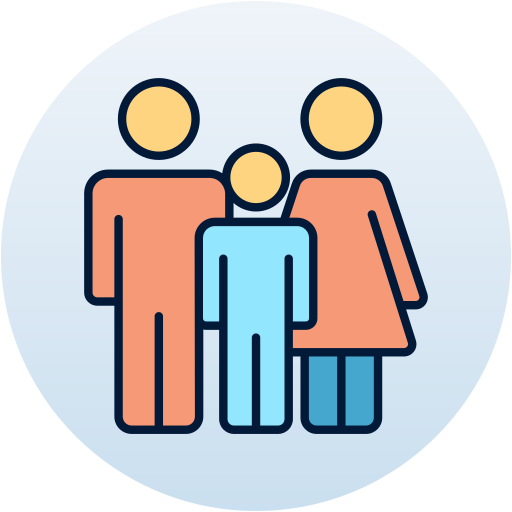 Family Generic Outline Color icon