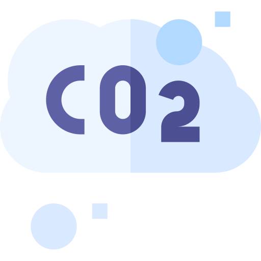 Carbon dioxide Basic Straight Flat icon