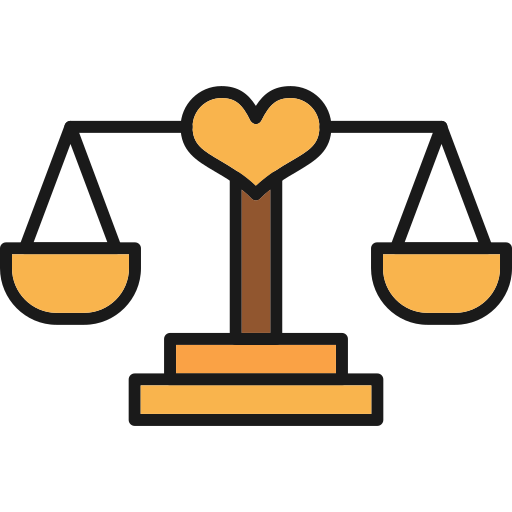 Justice balance symbol cute kawaii cartoon Vector Image