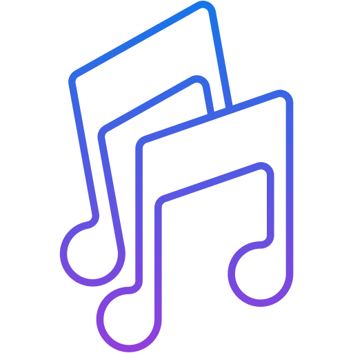 Music note Generic Gradient icon