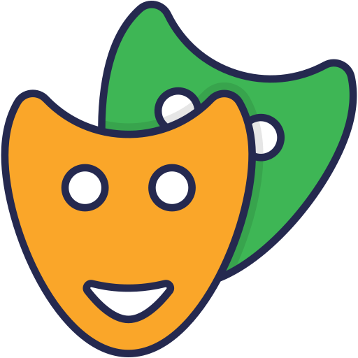 máscaras de teatro icono gratis