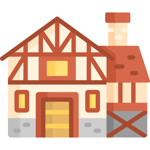 casa medieval icono gratis