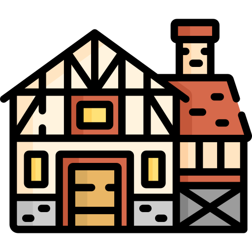 casa medieval icono gratis