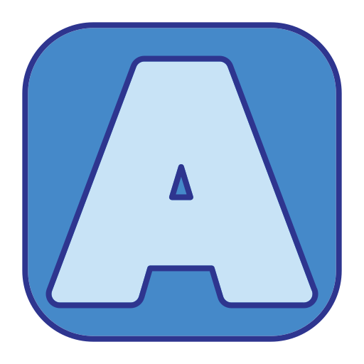 Letter A Generic Blue Icon