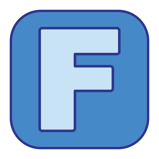 Letter f Generic Blue icon