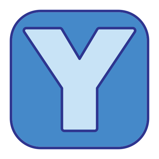 Letter Y Generic Blue Icon