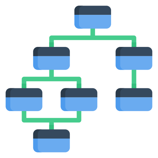 estructura jerarquica icono gratis